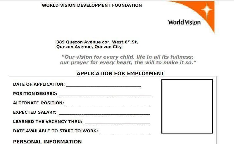 World Vision Job Circular